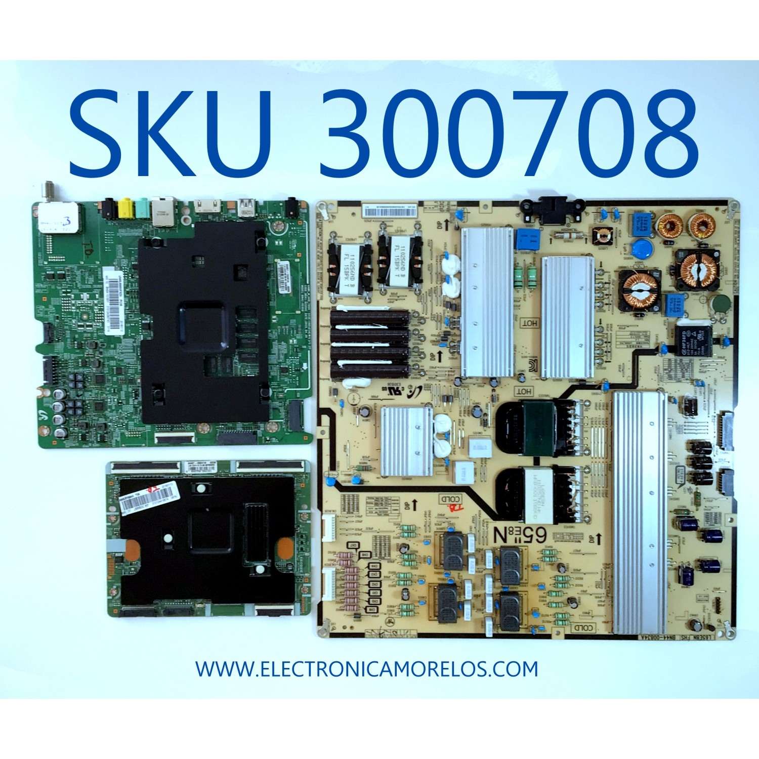 KIT DE TARJETAS PARA TV SAMSUNG / MAIN BN94-10155Y / BN97-10261A / BN41-02356C / FUENTE BN44-00834A / L65E8N_FHS / BN4400834A / T-CON BN95-01954A / BN41-02297A / PANEL CY-QJ065FLLV1H / MODELO / UN65JS8500FXZA TH01